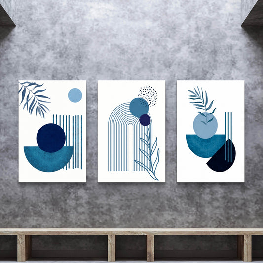 Set of 3 Abstract Art Premium Canvas Painting - Premium Wall Art | Decor By Neon