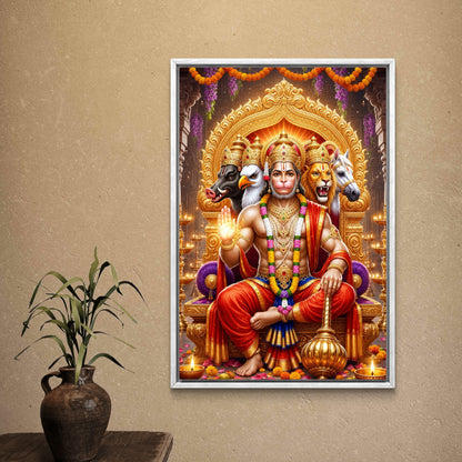Panchmukhi Hanuman Ji Premium Canvas Painting