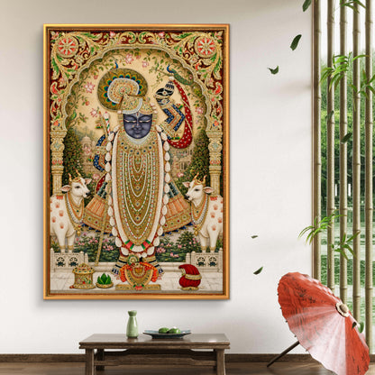 Traditional Pichwai Shrinathji Premium Canvas Painting
