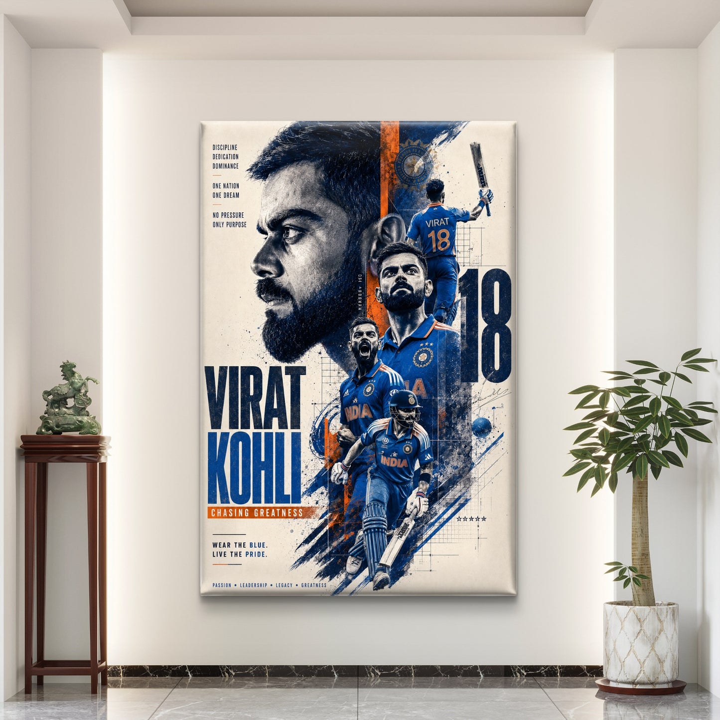 Virat Kohli  Premium Canvas Painting - Buy Online | Decor By Neon