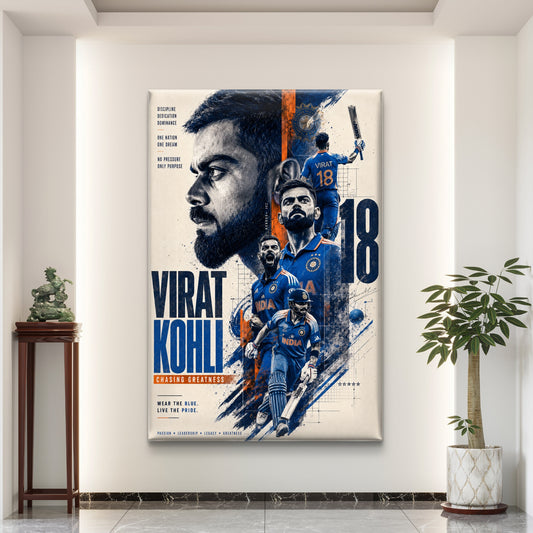 Virat Kohli  Premium Canvas Painting - Premium Wall Art | Decor By Neon