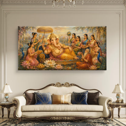 Lord Ganesha Premium Canvas Painting