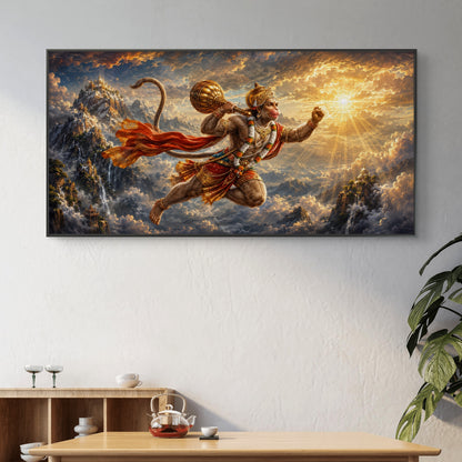 Lord Hanuman Premium Canvas Painting