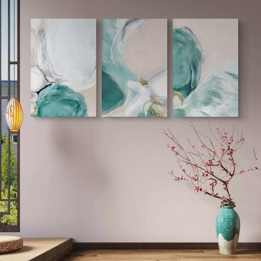 Set of 3 Abstract Art Premium Canvas Painting - Premium Wall Art | Decor By Neon