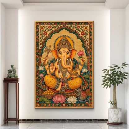 Lord Ganesha Premium Canvas Painting