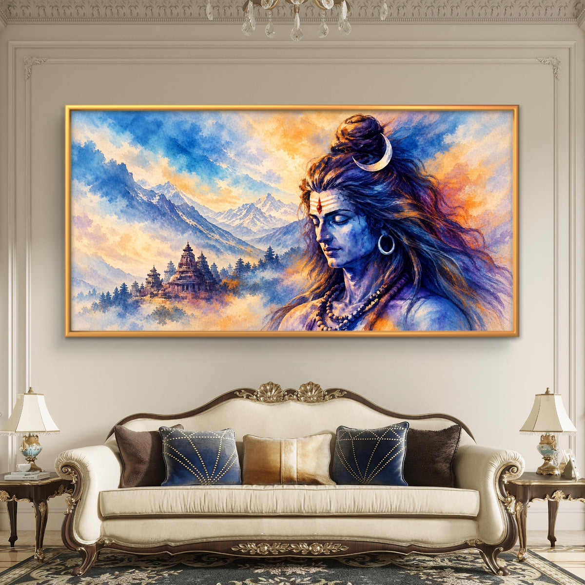 Lord Shiva Premium Canvas Painting - Buy Online | Decor By Neon