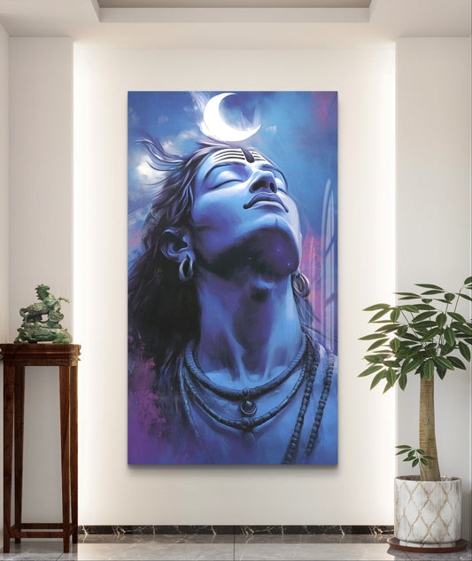 Shiva Premium Acrylic Wall Art for Home & Temple Decor