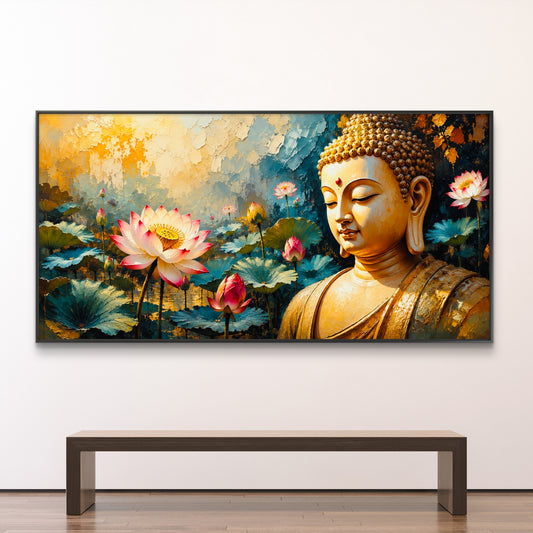 Lord Buddha Premium Canvas Painting - Canvas Wall Art | Decor By Neon