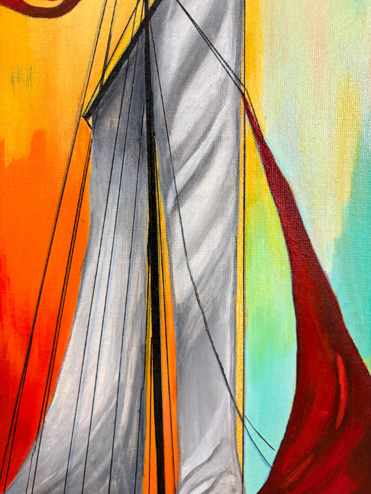 Sailing Through Colours Original & Exclusive Hand Painting 19 x 25 Inches  | Premium Canvas Wall Art  (Only 1 in Stock) - Buy Online | Decor By Neon