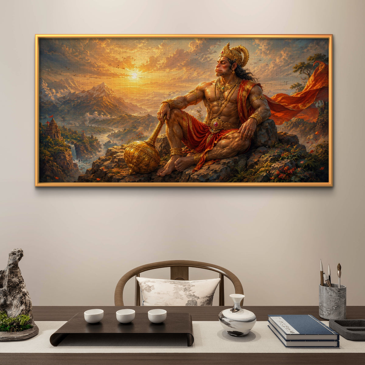 Lord Hanuman Premium Canvas Painting - Buy Online | Decor By Neon