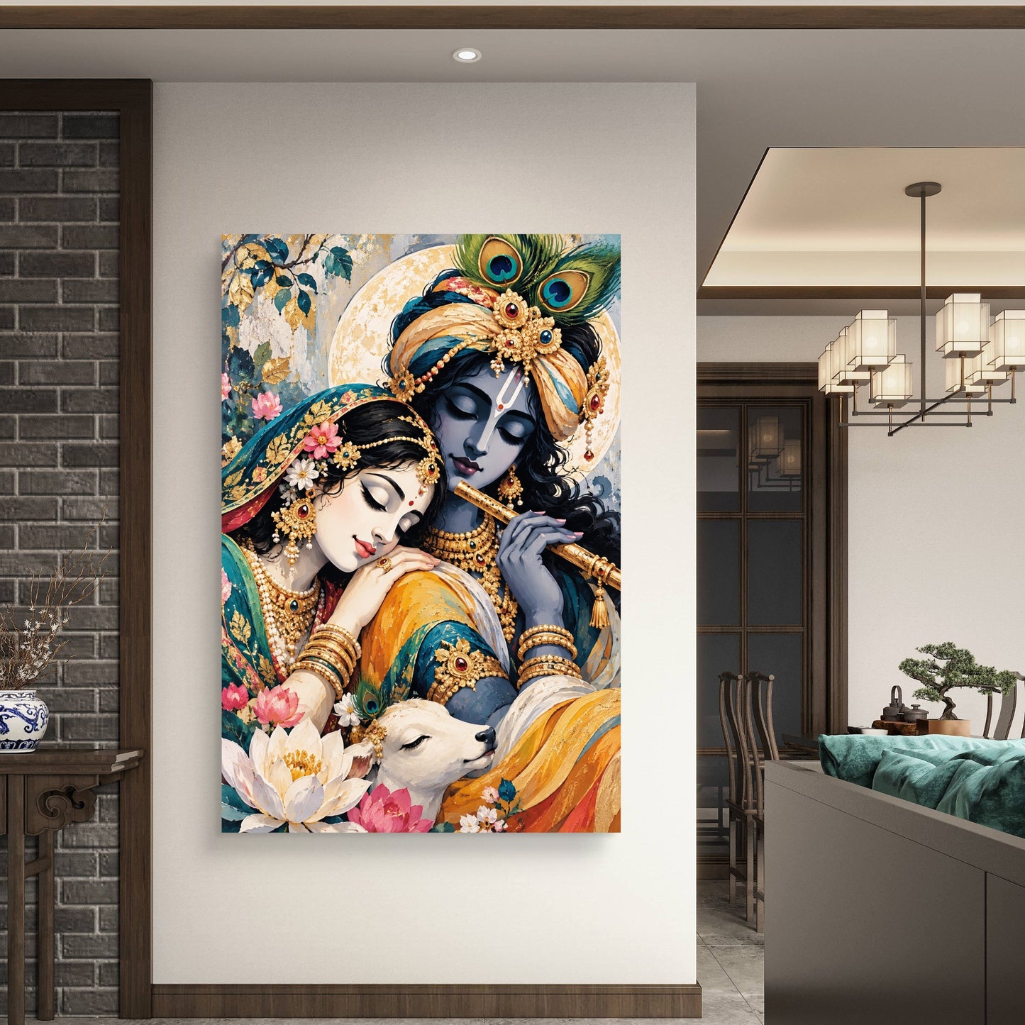 Radha Krishna Premium Canvas Painting - Buy Online | Decor By Neon
