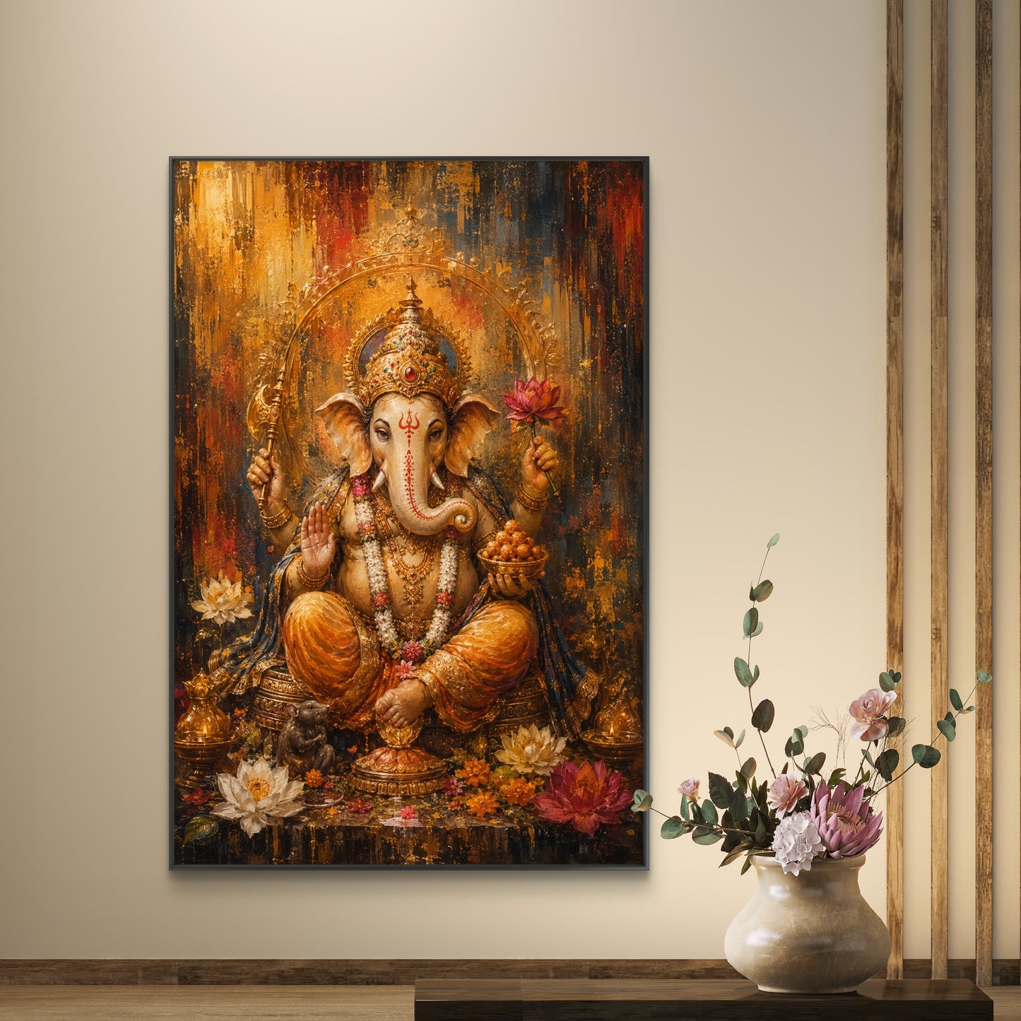 Lord Ganesha Premium Canvas Painting - Buy Online | Decor By Neon