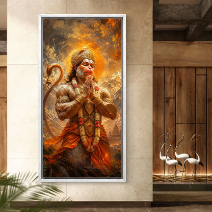 Lord Hanuman Premium Canvas Painting