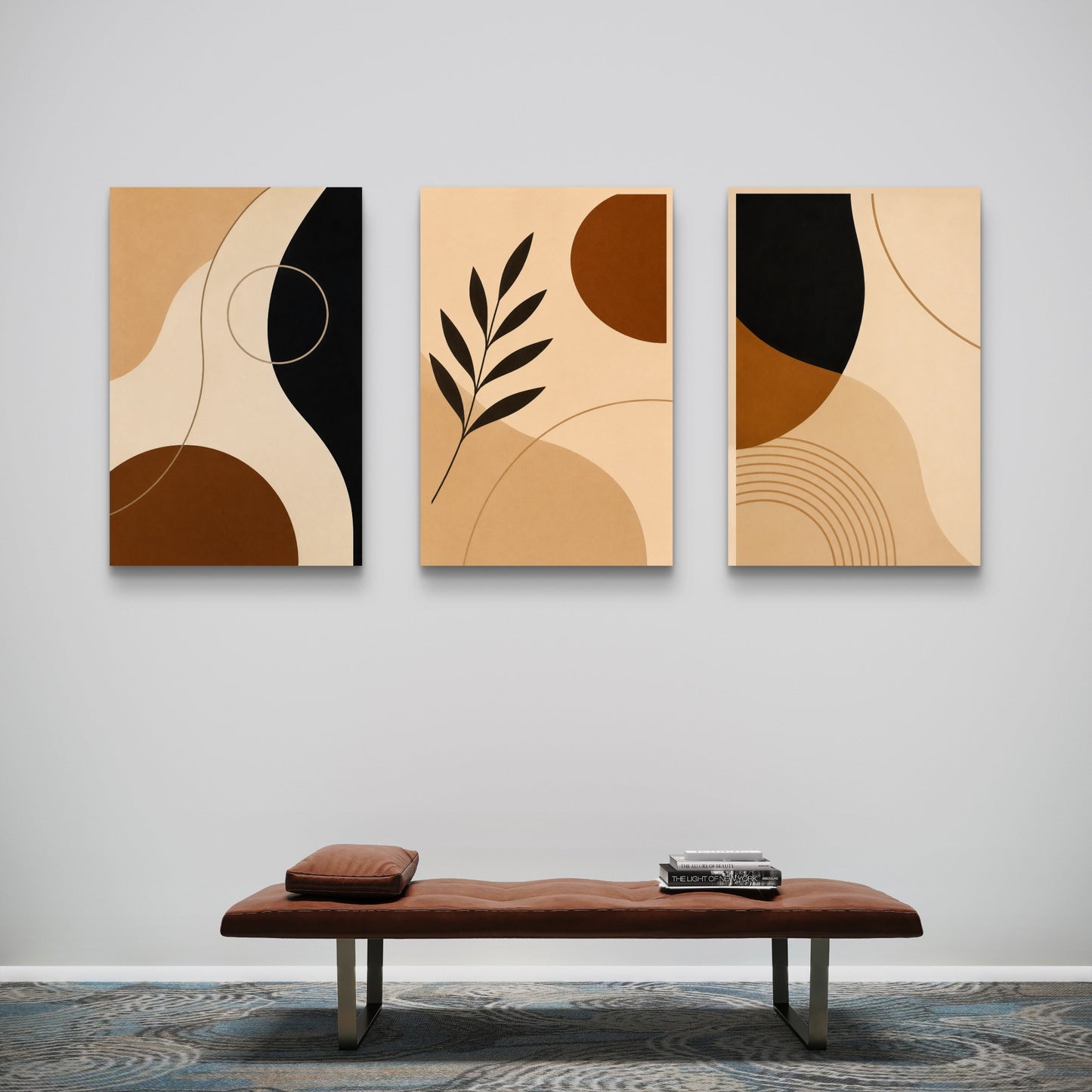 Set of 3 Abstract Art Premium Canvas Painting - Buy Online | Decor By Neon