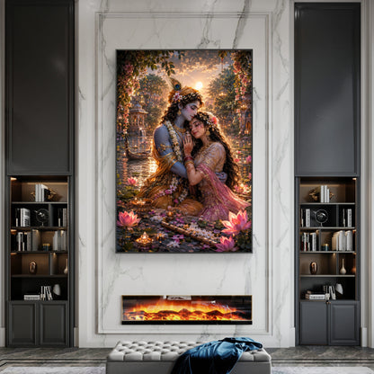 Radha Krishna Premium Canvas Painting