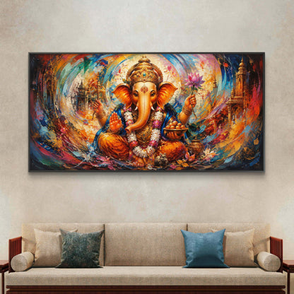 Lord Ganesha Premium Canvas Painting