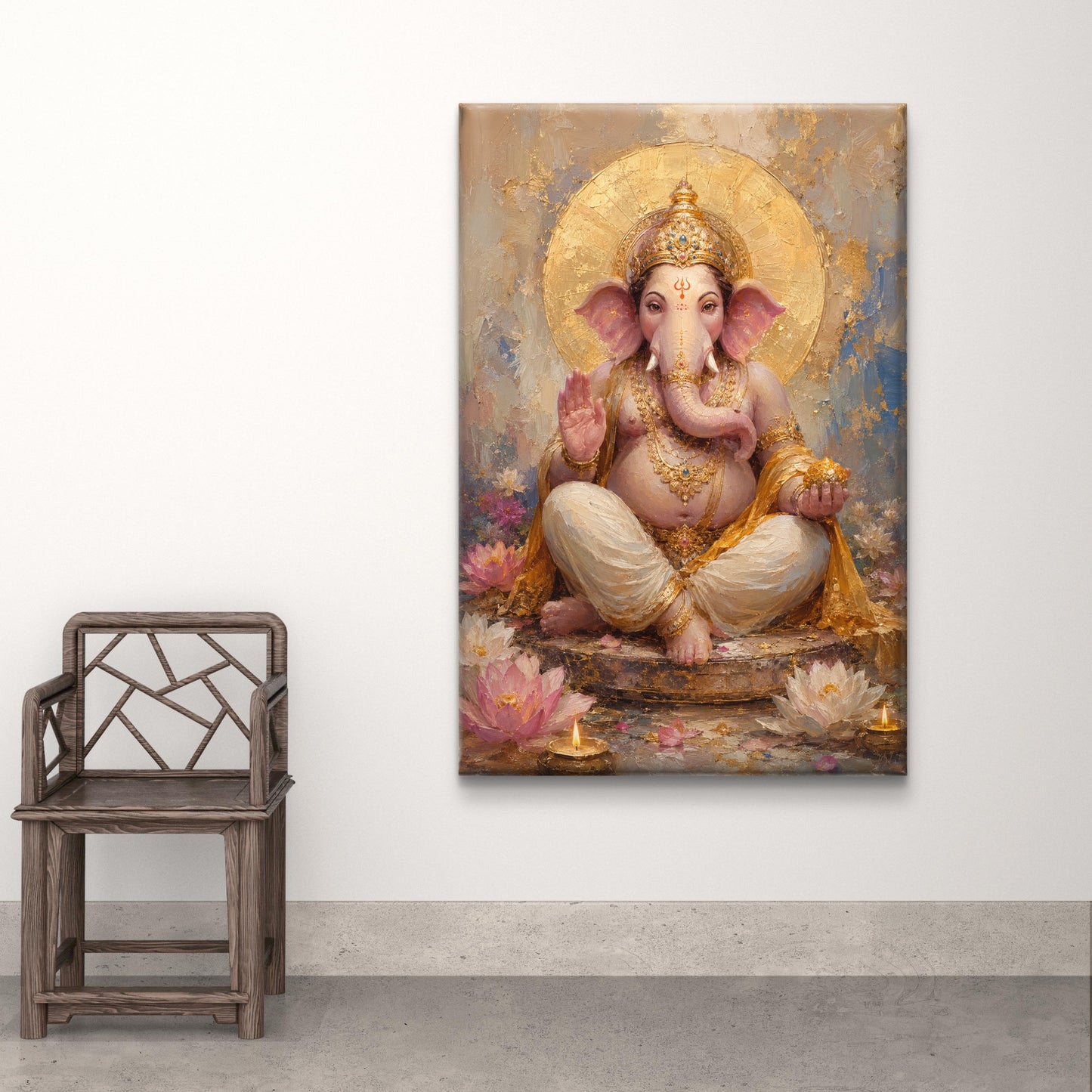 Lord Ganesha Premium Canvas Painting - Buy Online | Decor By Neon
