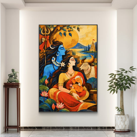 Lord Shiva Premium Canvas Painting - Canvas Wall Art | Decor By Neon