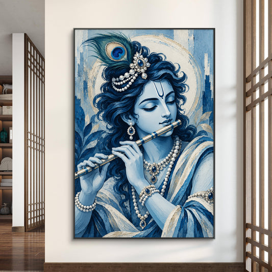 Lord Krishna Premium Canvas Painting - Canvas Wall Art | Decor By Neon