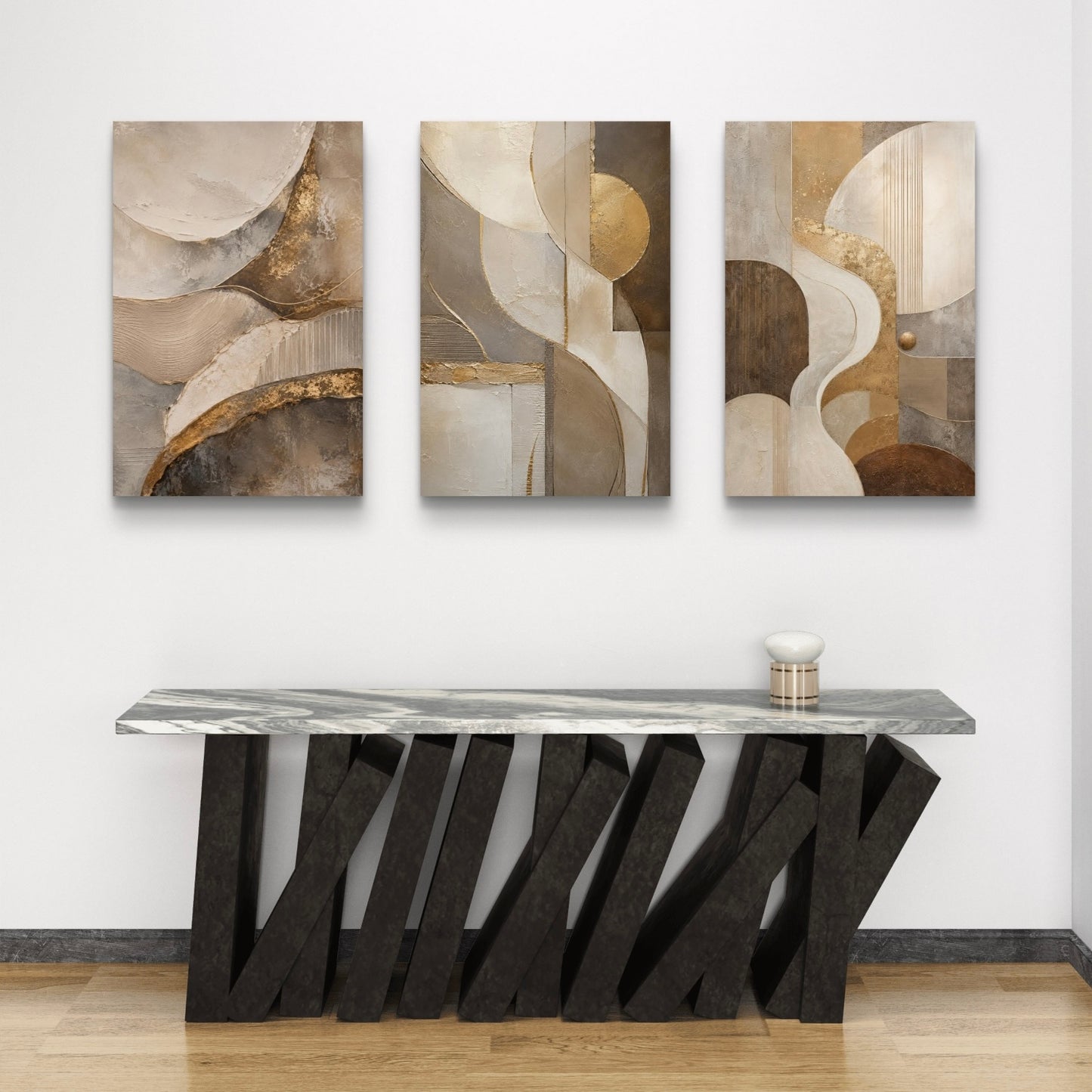 Set of 3 Abstract Art Premium Canvas Painting - Buy Online | Decor By Neon
