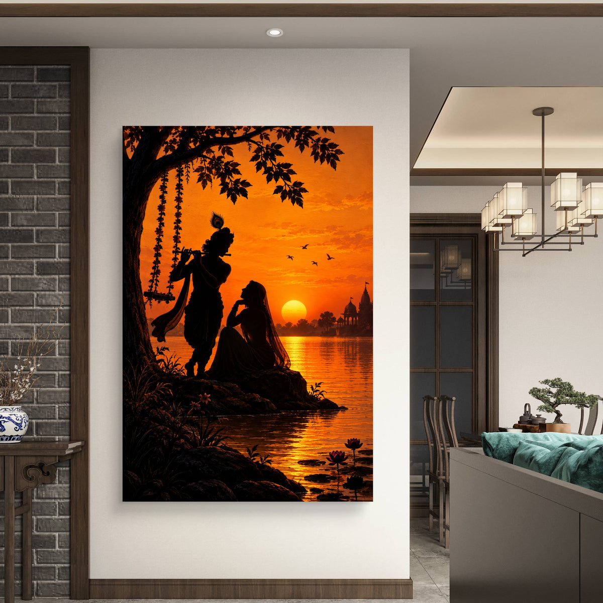 Radha Krishna Premium Canvas Painting - Buy Online | Decor By Neon