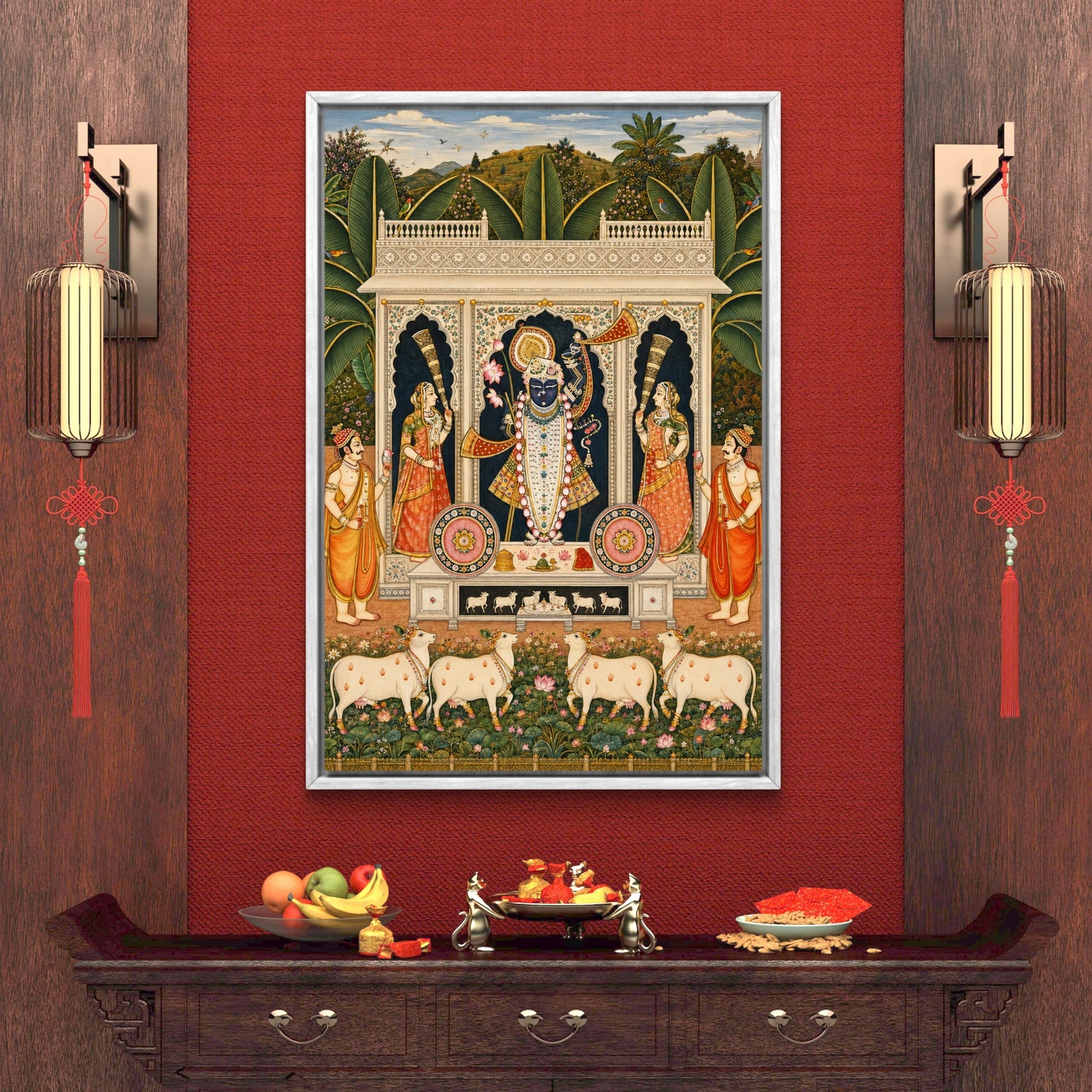 Traditional Pichwai Shrinathji Premium Canvas Painting - Buy Online | Decor By Neon