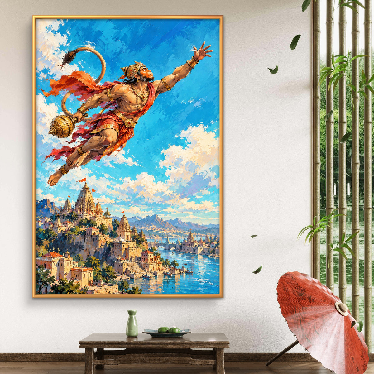 Lord Hanuman Premium Canvas Painting - Buy Online | Decor By Neon