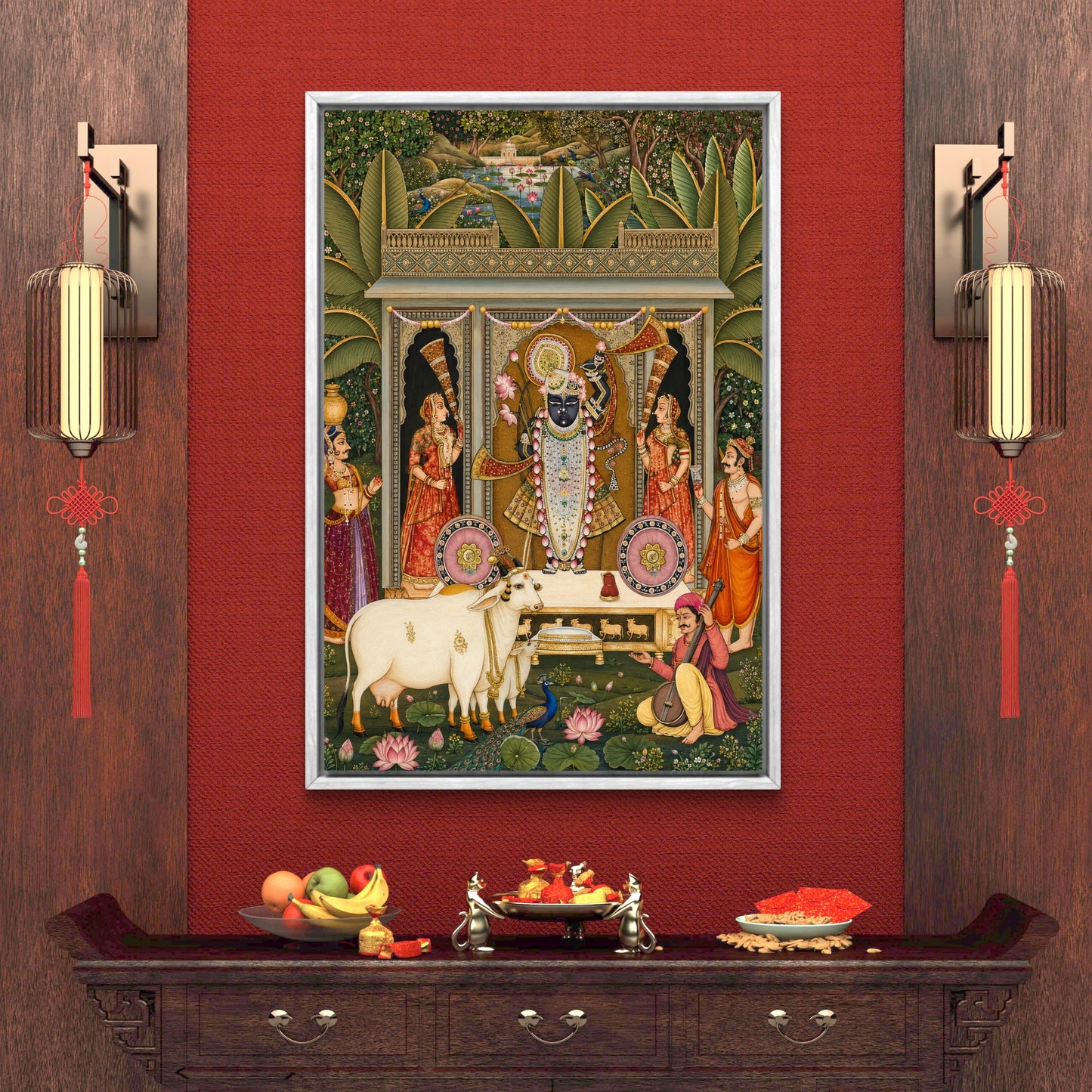 Traditional Pichwai Shrinathji Premium Canvas Painting - Buy Online | Decor By Neon