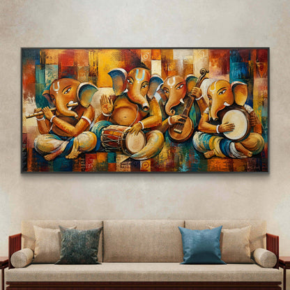 Lord Ganesha Premium Canvas Painting