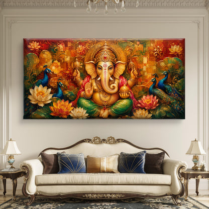 Lord Ganesha Premium Canvas Painting