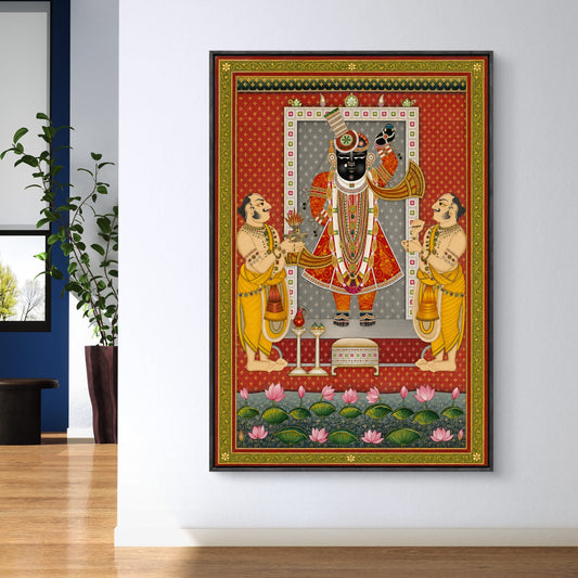 Traditional Pichwai Shrinathji Premium Canvas Painting - Canvas Wall Art | Decor By Neon