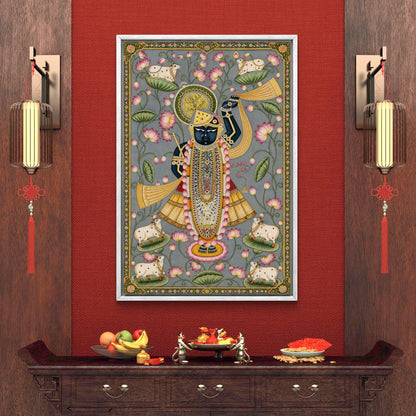Traditional Pichwai Shrinathji Premium Canvas Painting