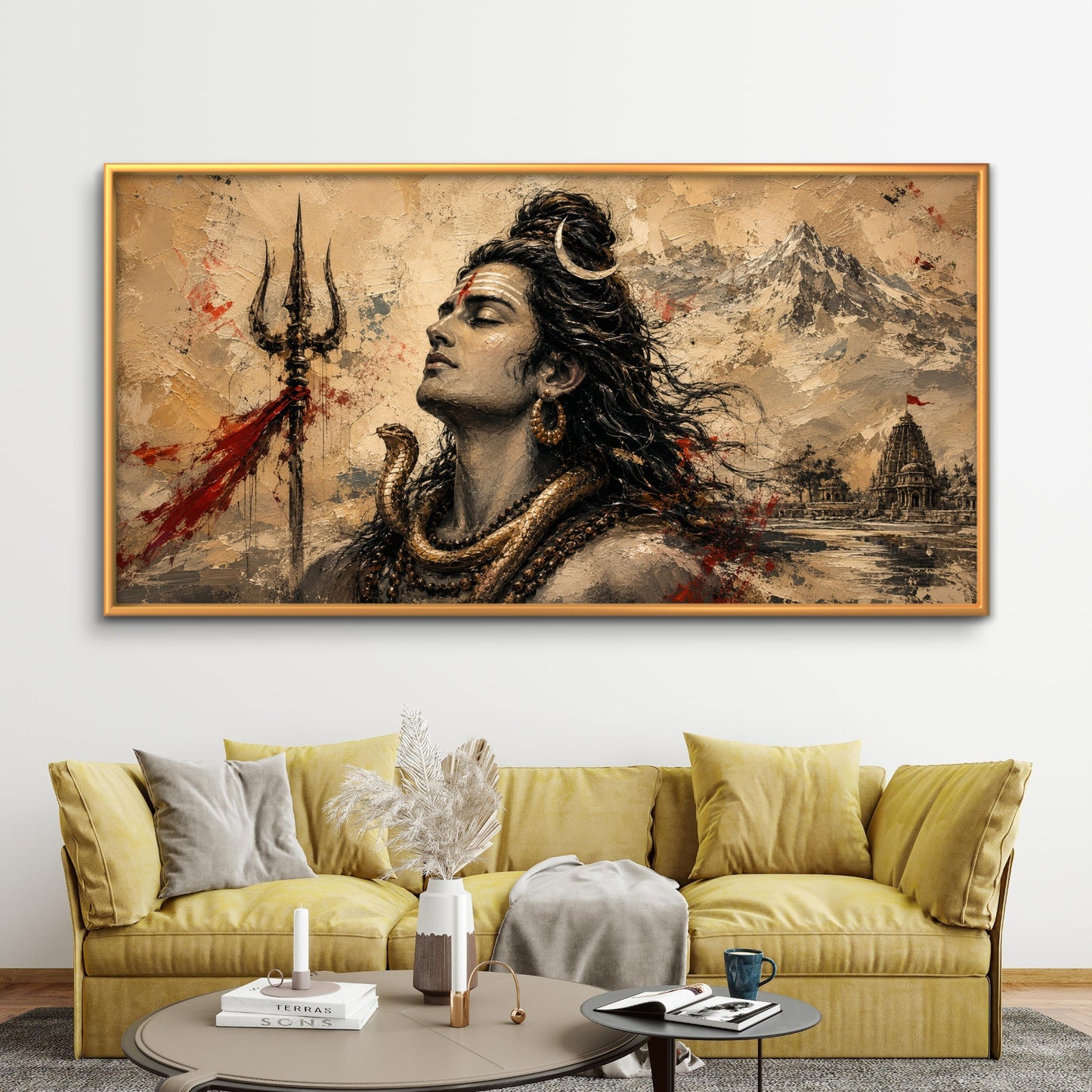 Lord Shiva Premium Canvas Painting - Buy Online | Decor By Neon