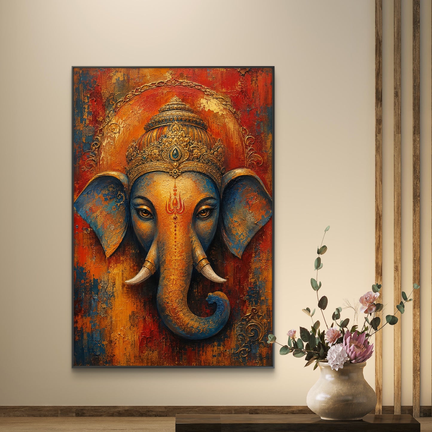 Lord Ganesha Premium Canvas Painting - Buy Online | Decor By Neon