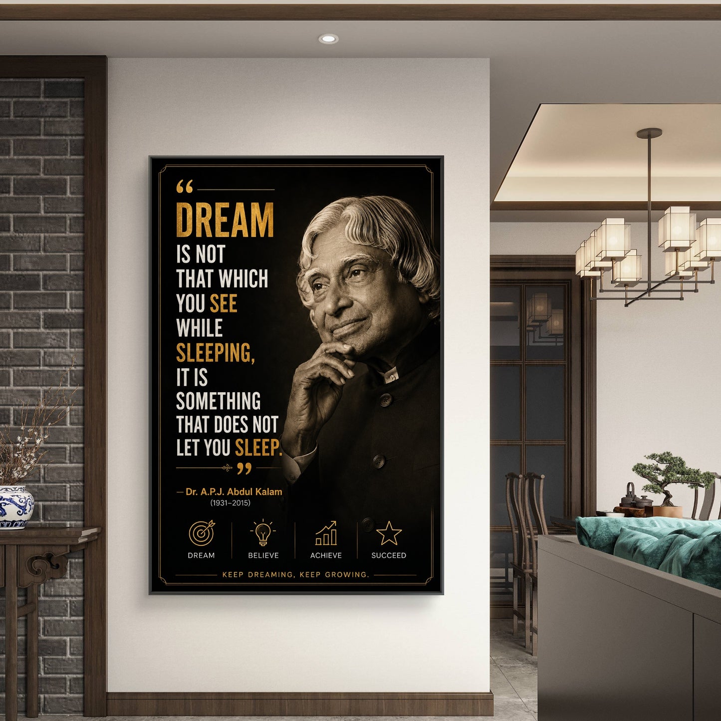 APJ Abdul Kalam Premium Canvas Painting - Buy Online | Decor By Neon
