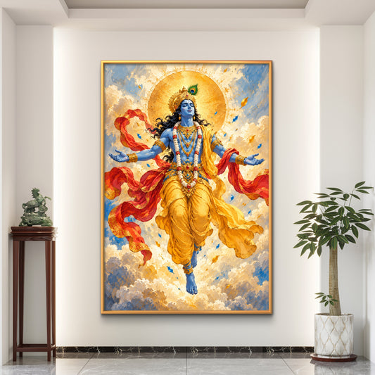 Lord Krishna Premium Canvas Painting - Premium Wall Art | Decor By Neon