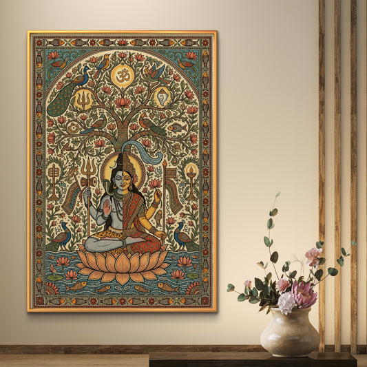 Lord Shiva Premium Canvas Painting - Premium Wall Art | Decor By Neon