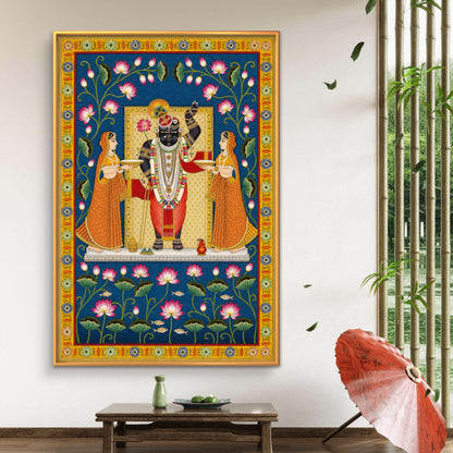Traditional Pichwai Shrinathji Premium Canvas Painting