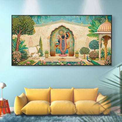 Traditional Pichwai Shrinathji Premium Canvas Painting