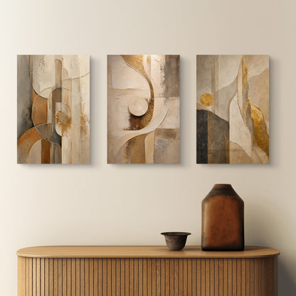 Set of 3 Abstract Art Premium Canvas Painting