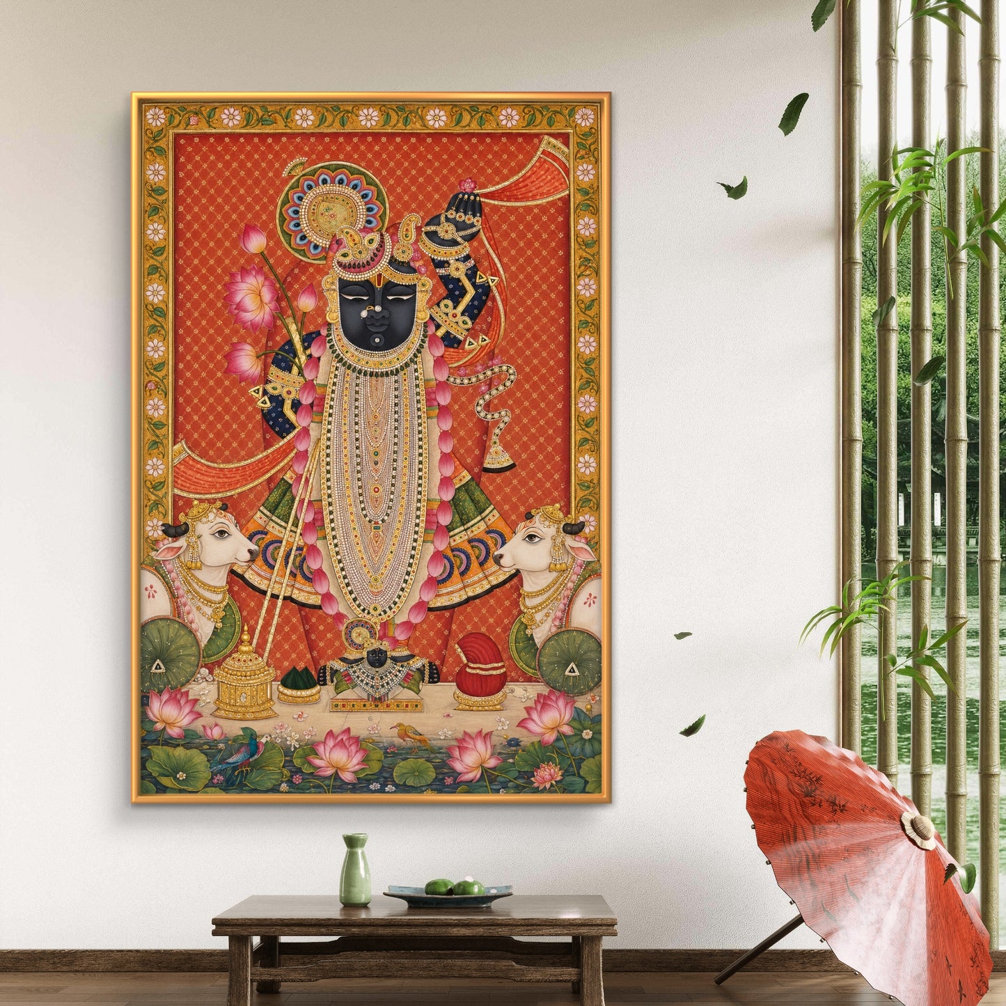 Traditional Pichwai Shrinathji Premium Canvas Painting - Buy Online | Decor By Neon