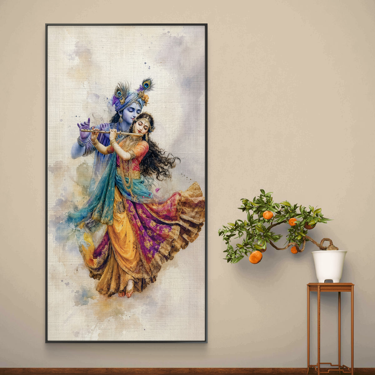 Radha Krishna Premium Canvas Painting - Buy Online | Decor By Neon
