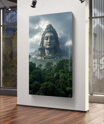 Adiyogi Shiva Premium Acrylic Wall Art for Home & Temple Decor