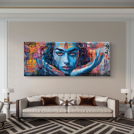 Rudra’s Gaze Wall Premium Canvas Wall Painting - Premium Wall Art | Decor By Neon
