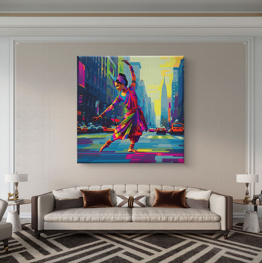 Urban Natyam Premium Canvas Wall Painting - Premium Wall Art | Decor By Neon
