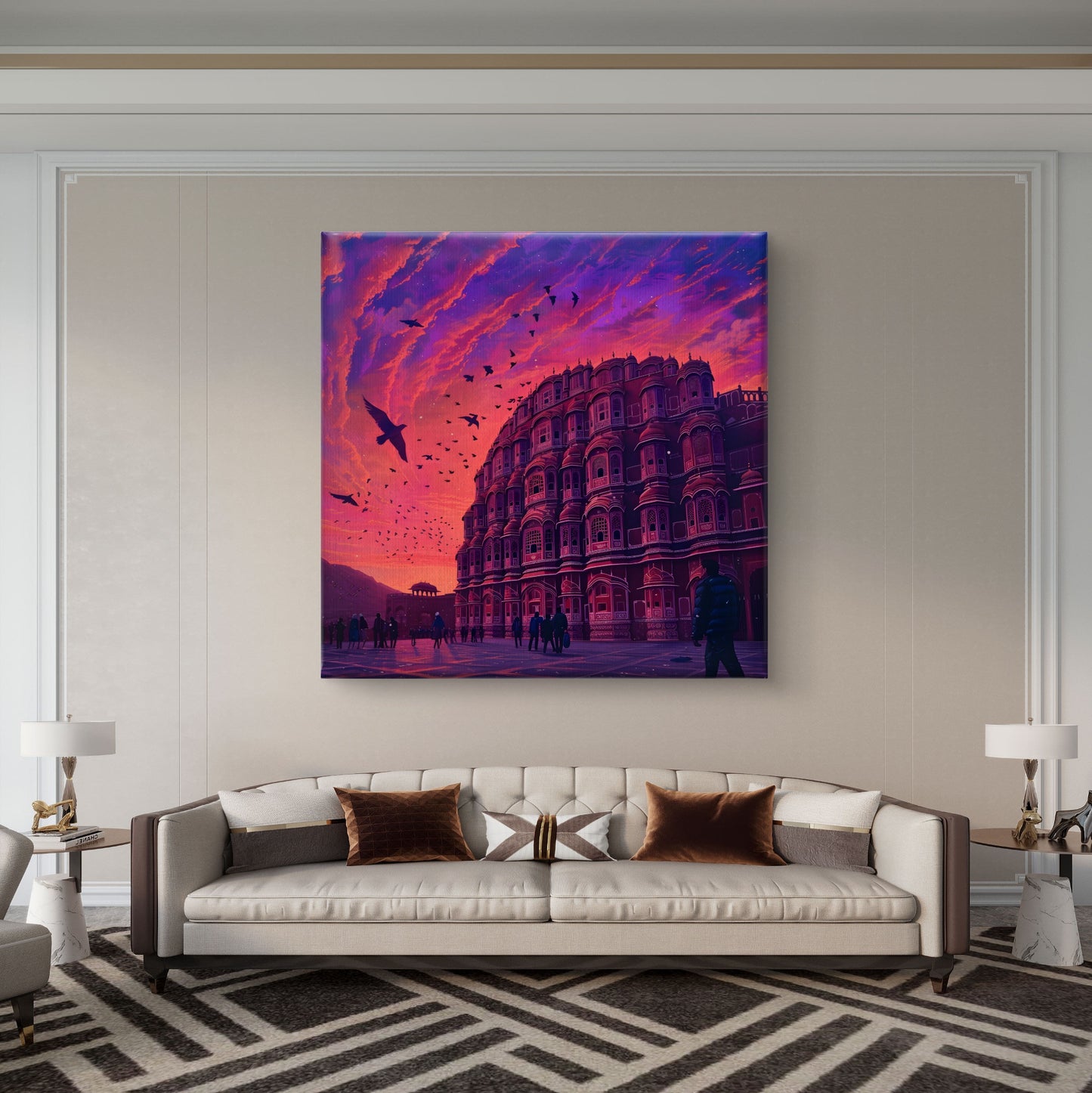 Jaipur Twilight Premium Canvas Wall Painting - Buy Online | Decor By Neon