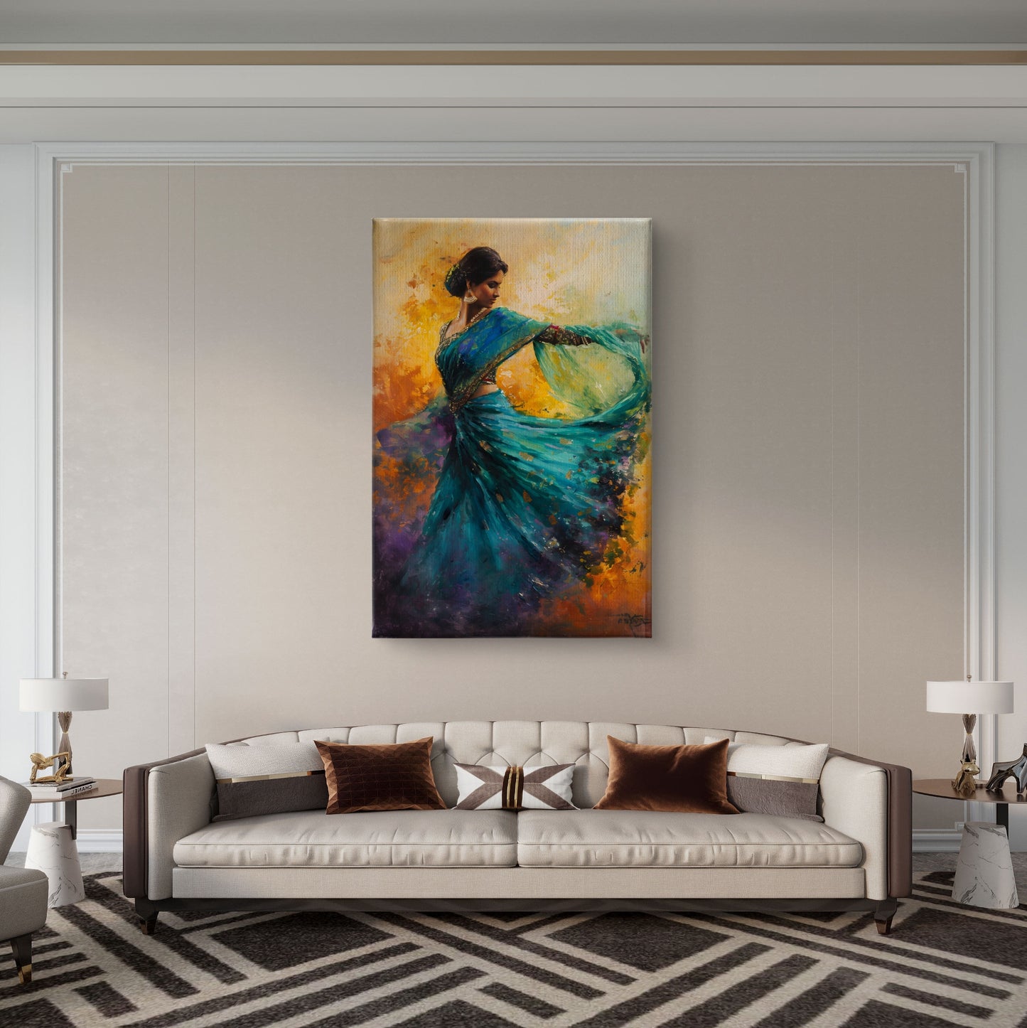 Ethereal Grace Wall Premium Canvas Wall Painting - Buy Online | Decor By Neon