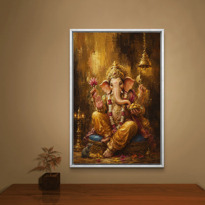Lord Ganesha Premium Canvas Painting