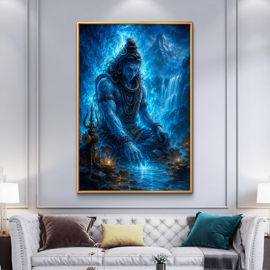 Lord Shiva Premium Canvas Painting - Premium Wall Art | Decor By Neon