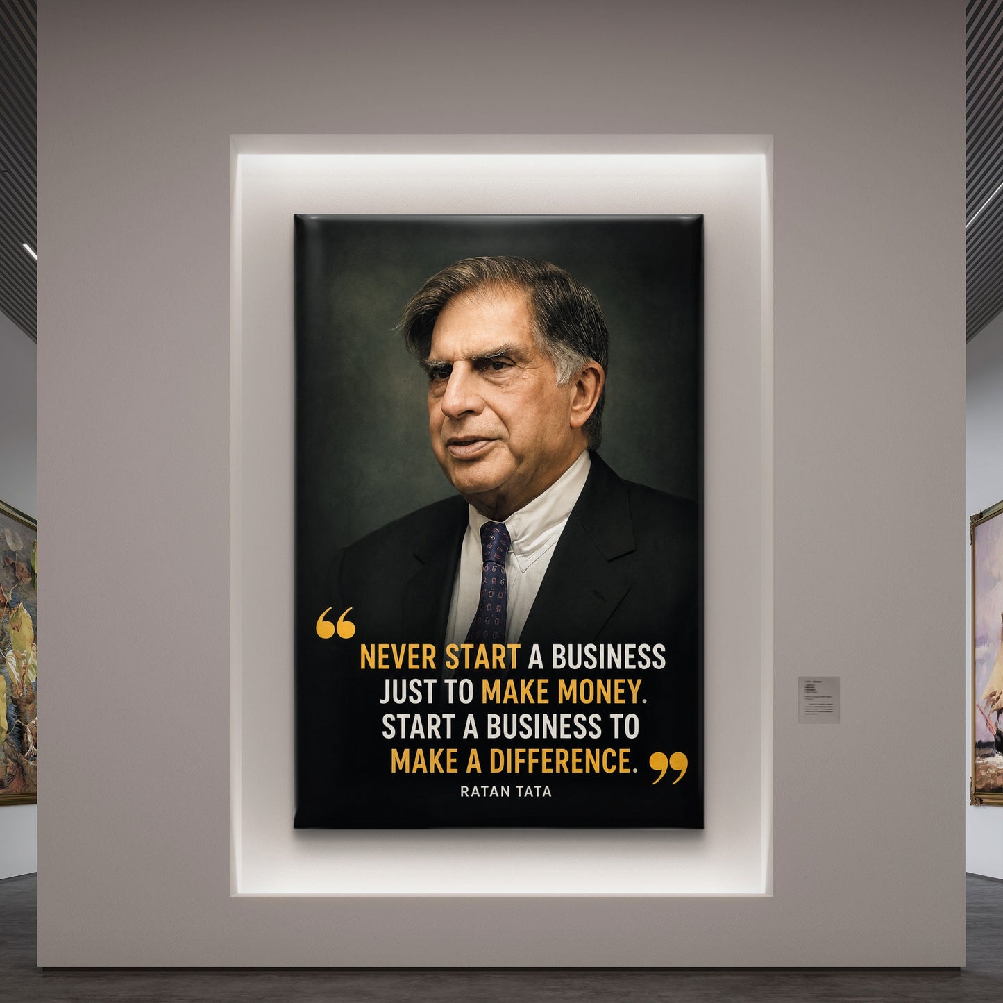 Ratan Tata Premium Canvas Painting - Buy Online | Decor By Neon